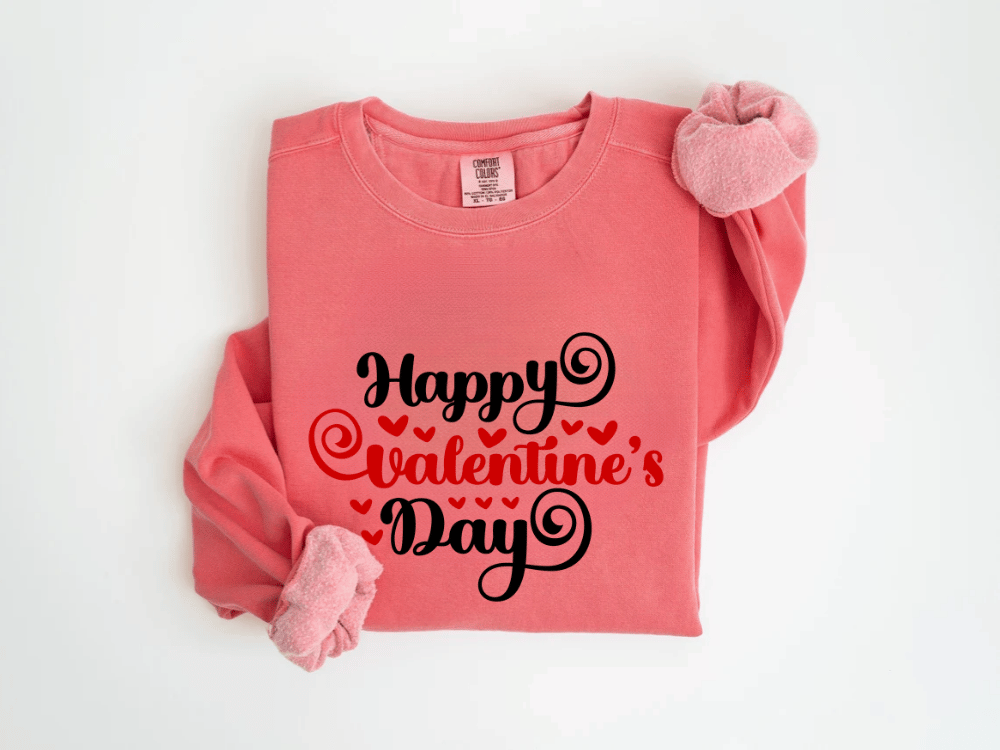 "Happy Valentine's Day" Valentine's Day (Comfort Color) VDS008