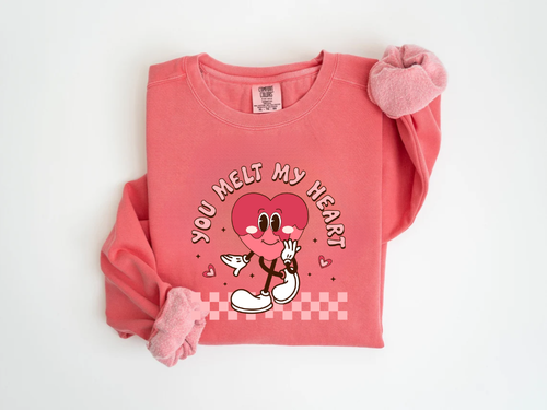 "You Melt My Heart" Valentine's Day (Comfort Color) VDS051