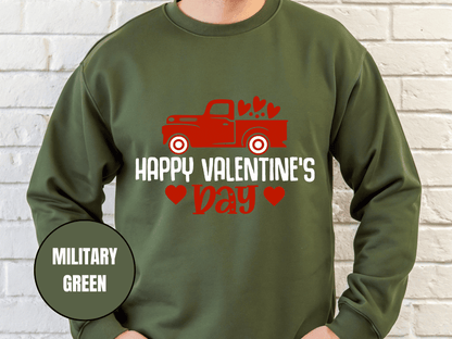 "Happy Valentine Days" Valentine's Day Sweatshirt, (Gildan 18000) VD020