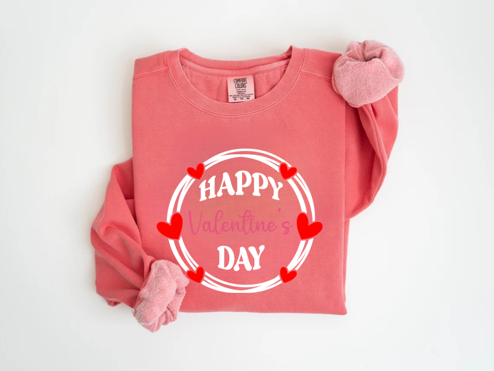 "Happy Valentine's Day" Valentine's Day (Comfort Color) VDS064