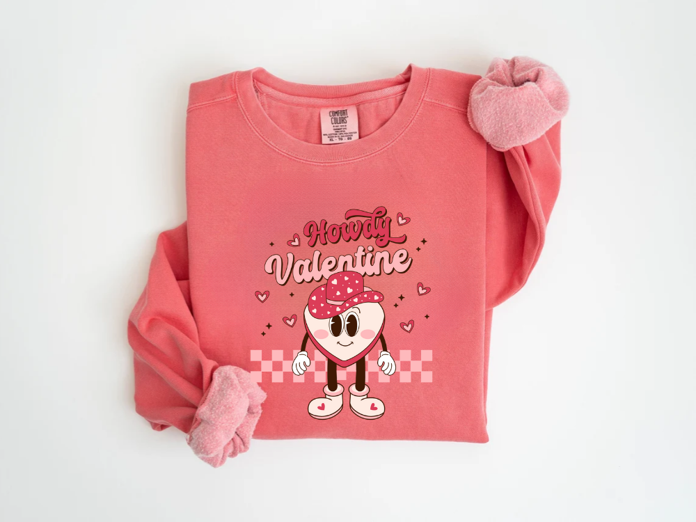 "Howdy Valentine" Valentine's Day (Comfort Color) VDS043