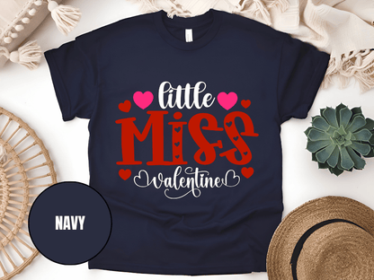 "Little Miss Valentine, Valentine's day" T-Shirt, (Gildan 5000) VD022