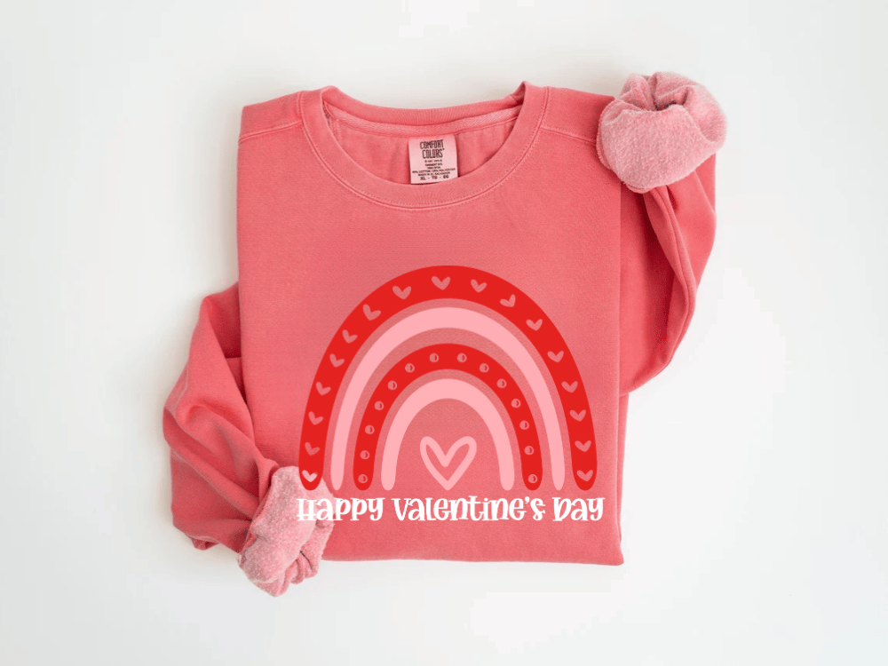 "Happy Valentine's Day" Valentine's Day (Comfort Color) VDS005