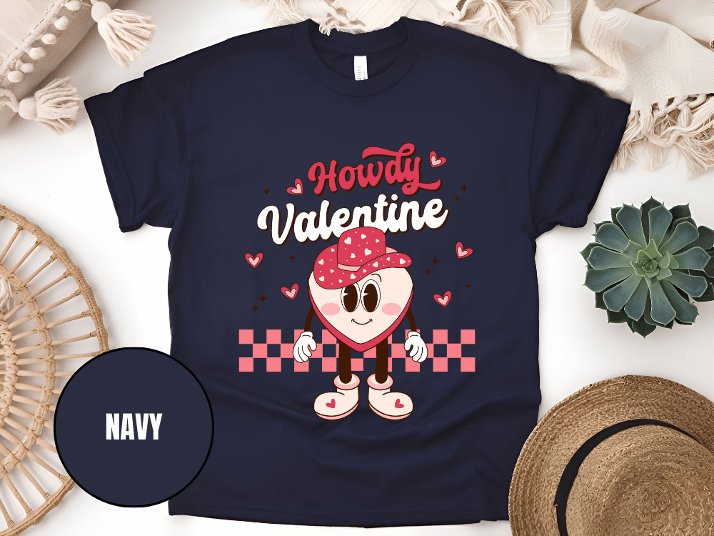"Howdy Valentine, Valentine's Day" T-Shirt, (Gildan 5000) VD043