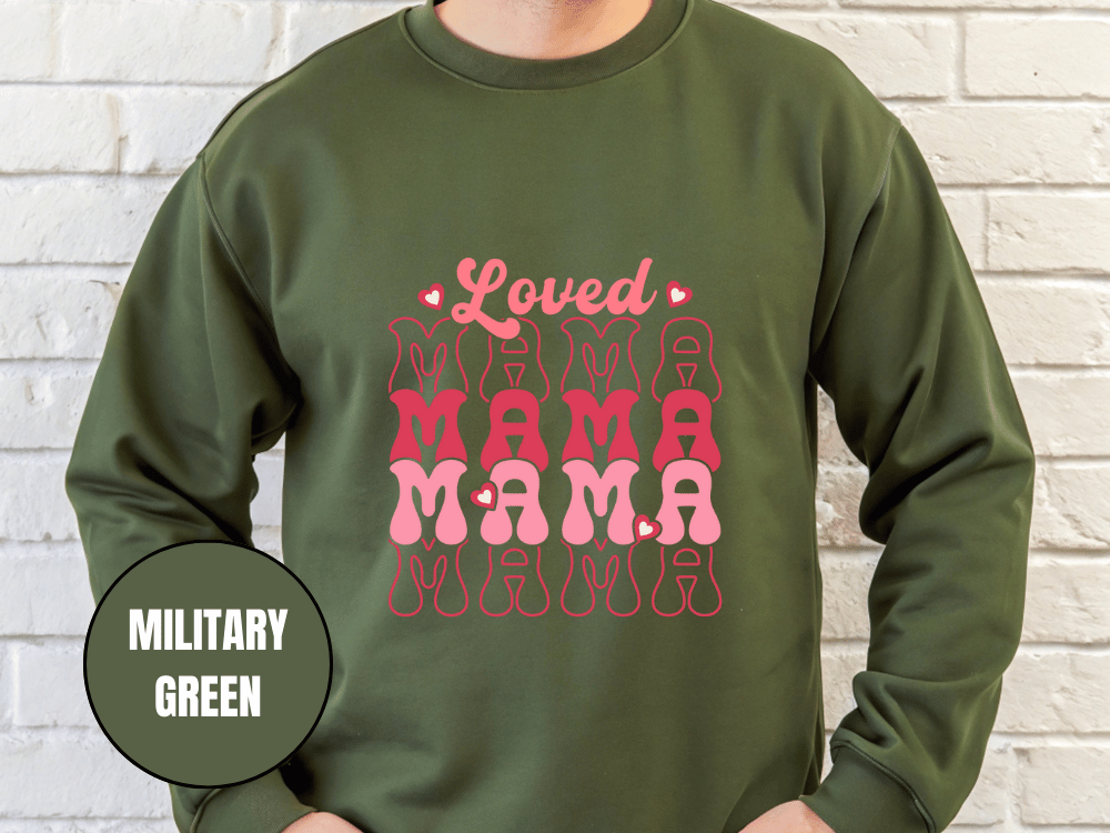 "Loved Mama Mama Mama" Valentine's Day (Gildan 18000) VD048