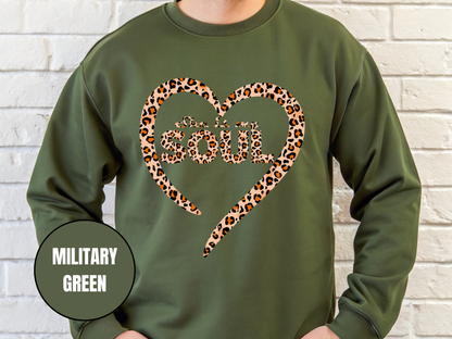 "She Is My Soul Leopard Design" Valentine's Day (Gildan 18000) VD080