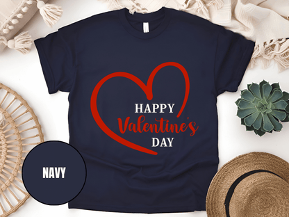 "Happy Valentine's day" T-Shirt, (Gildan 5000) VD019