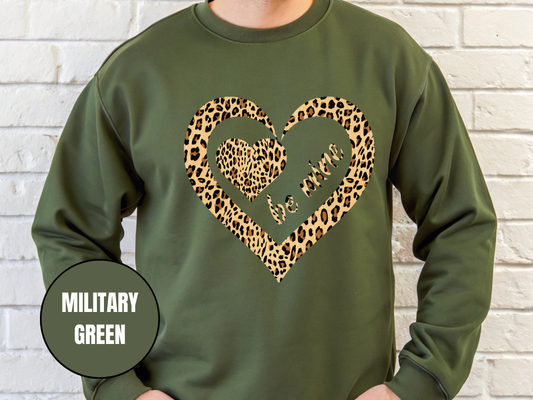 "Be Mine Leopard Design" Valentine's Day (Gildan 18000) VD068