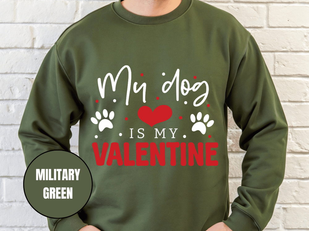 "My Dog is My Valentine", Valentine's Day (Gildan 18000) VD038