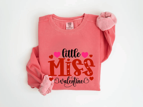 "Little Miss Valentine" Valentine's Day (Comfort Color) VDS022