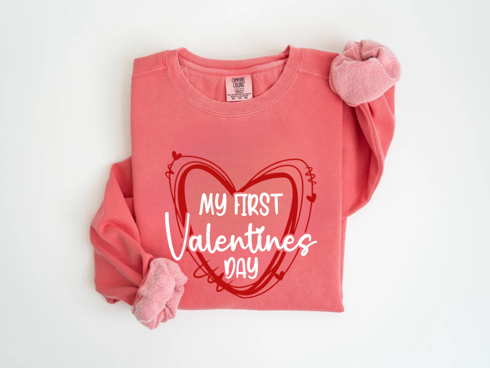 "My First Valentine's Day" Valentine's Day (Comfort Color) VDS058