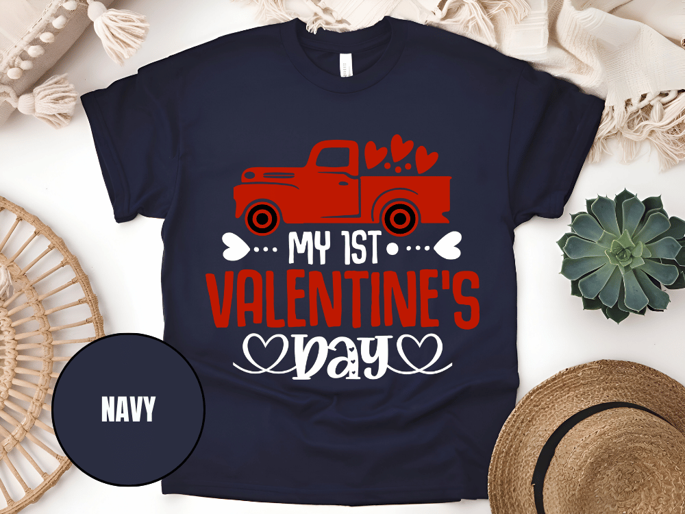 "My First Valentine's day" T-Shirt, (Gildan 5000) VD024