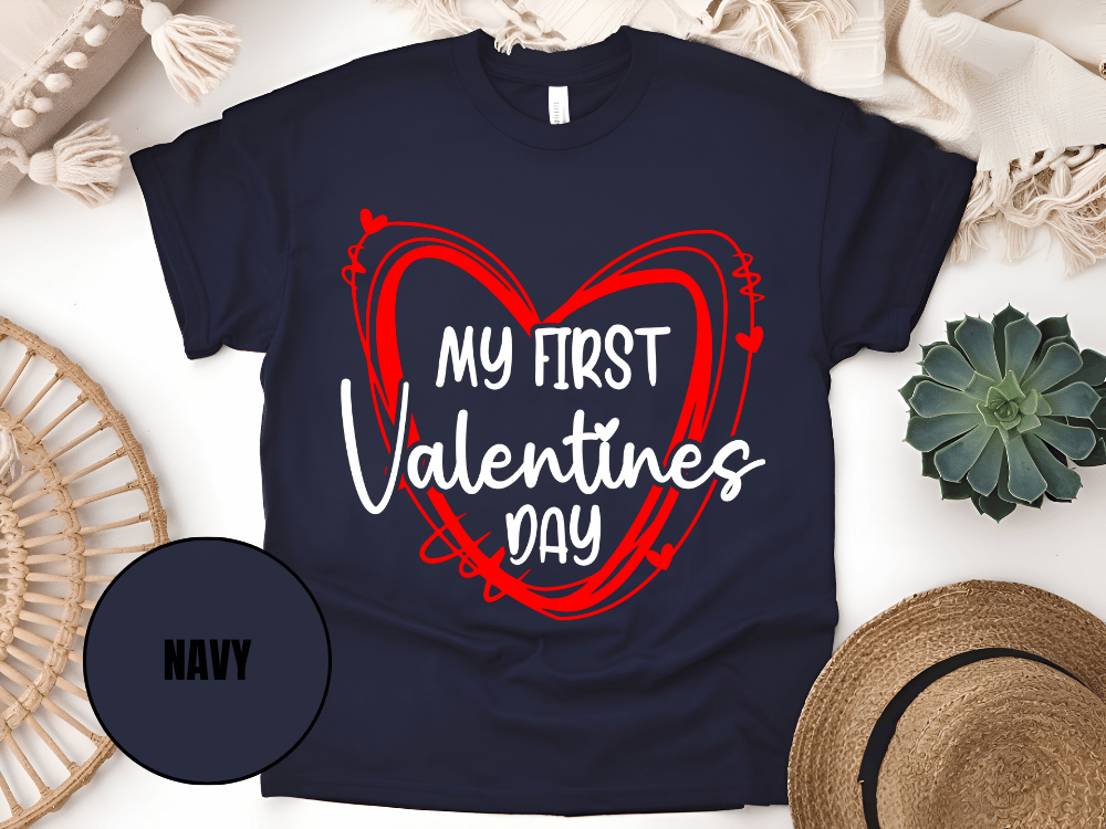 "My First Valentine's day, Valentine's Day" T-Shirt, (Gildan 5000) VD058