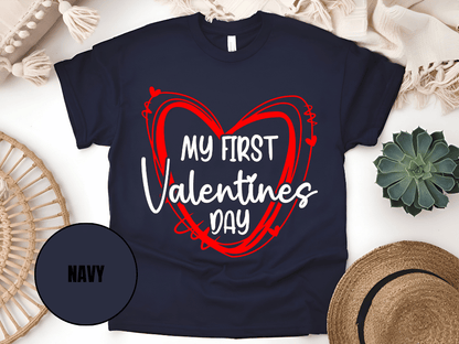 "My First Valentine's day, Valentine's Day" T-Shirt, (Gildan 5000) VD058