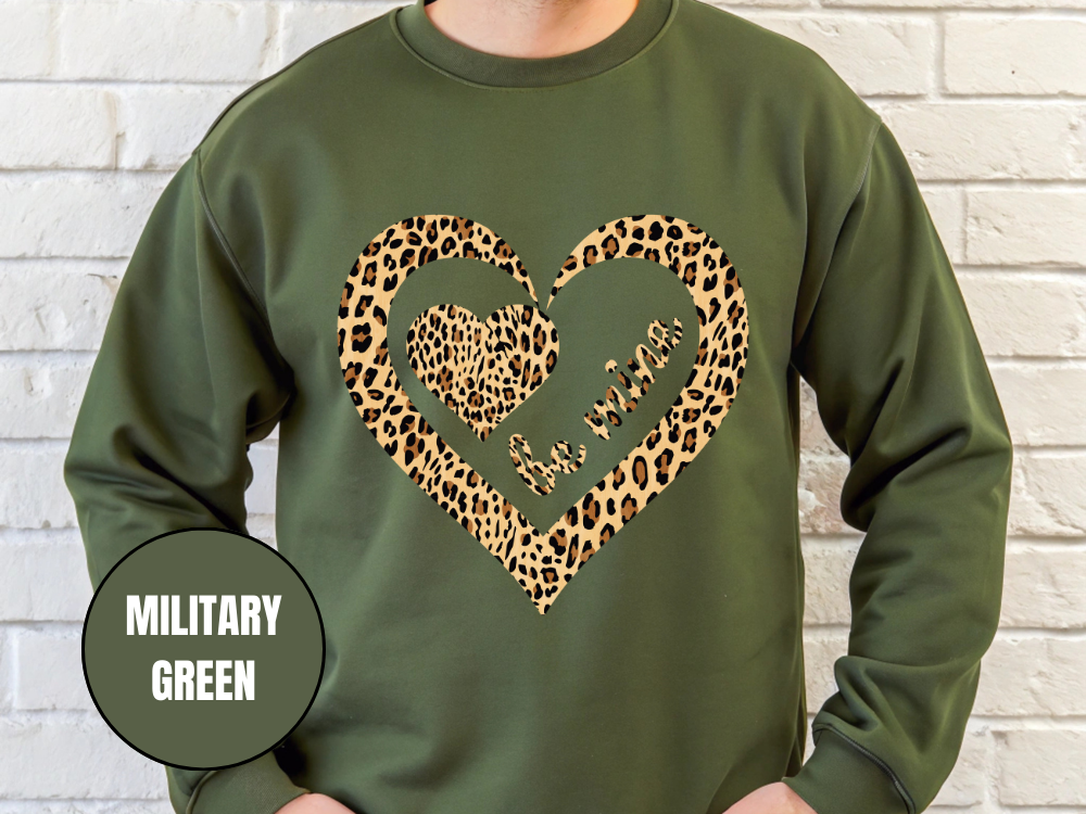 "Be Mine Leopard Design" Valentine's Day (Gildan 18000) VD067