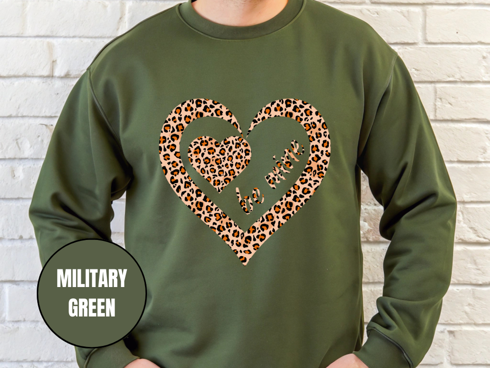 "Be Mine Leopard Design" Valentine's Day (Gildan 18000) VD066
