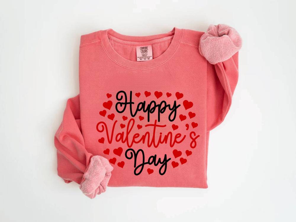 "Happy Valentine's Day" Valentine's Day (Comfort Color) VDS010