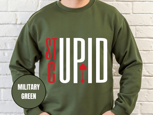 "Stupid Cupid", Valentine's Day (Gildan 18000) VD029