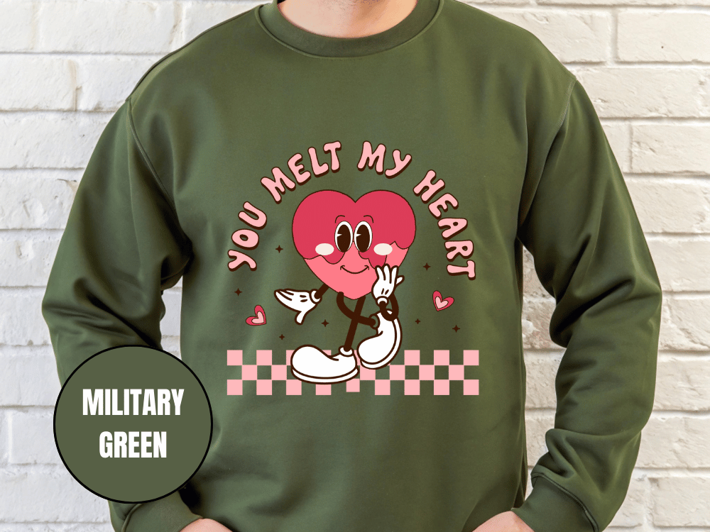 "You Melt My Heart" Valentine's Day (Gildan 18000) VD051