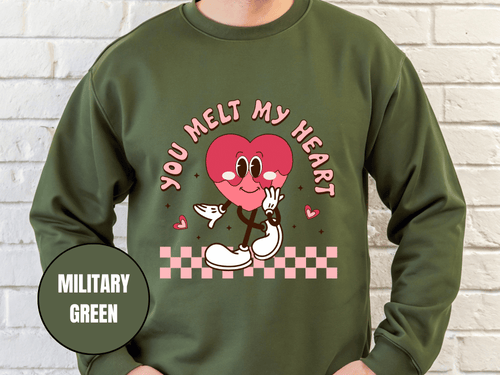 "You Melt My Heart" Valentine's Day (Gildan 18000) VD051