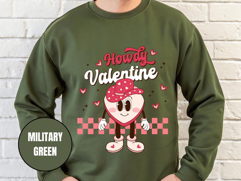 "Howdy Valentine" Valentine's Day (Gildan 18000) VD043