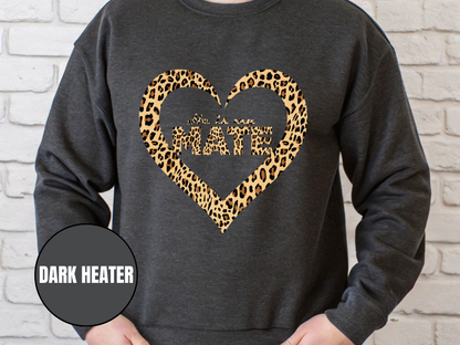 "He Is My Mate Leopard Design" Valentine's Day (Gildan 18000) VD070
