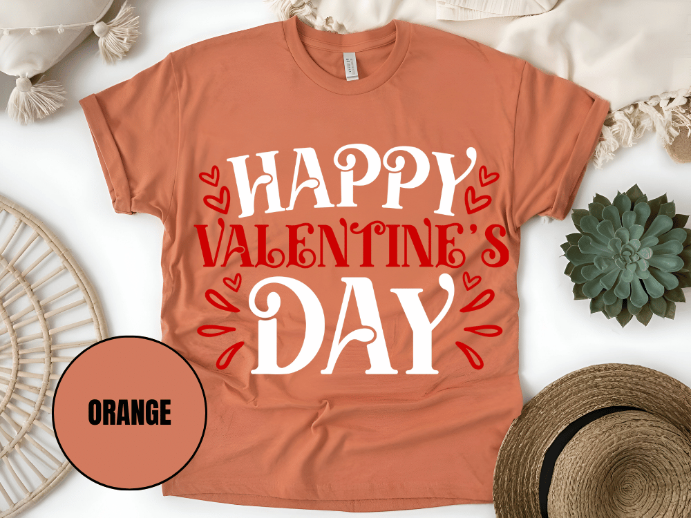 "Happy Valentine's day" T-Shirt, (Gildan 5000) VD004