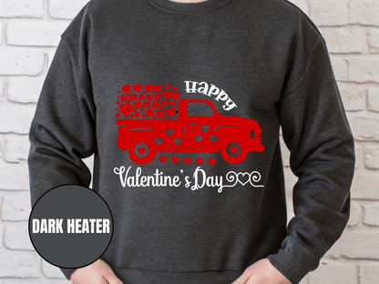 "Happy Valentine's Day" Valentine's Day Sweatshirt, (Gildan 18000) VD006