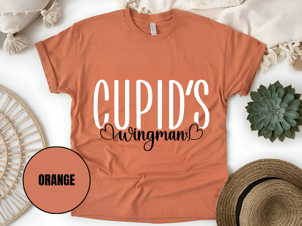 "Cupid's Wingman, Valentine's day" T-Shirt, (Gildan 5000) VD017