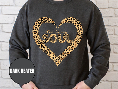 "She Is My Soul Leopard Design" Valentine's Day (Gildan 18000) VD072