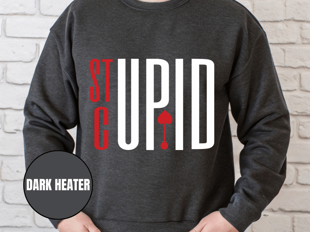 "Stupid Cupid", Valentine's Day (Gildan 18000) VD029
