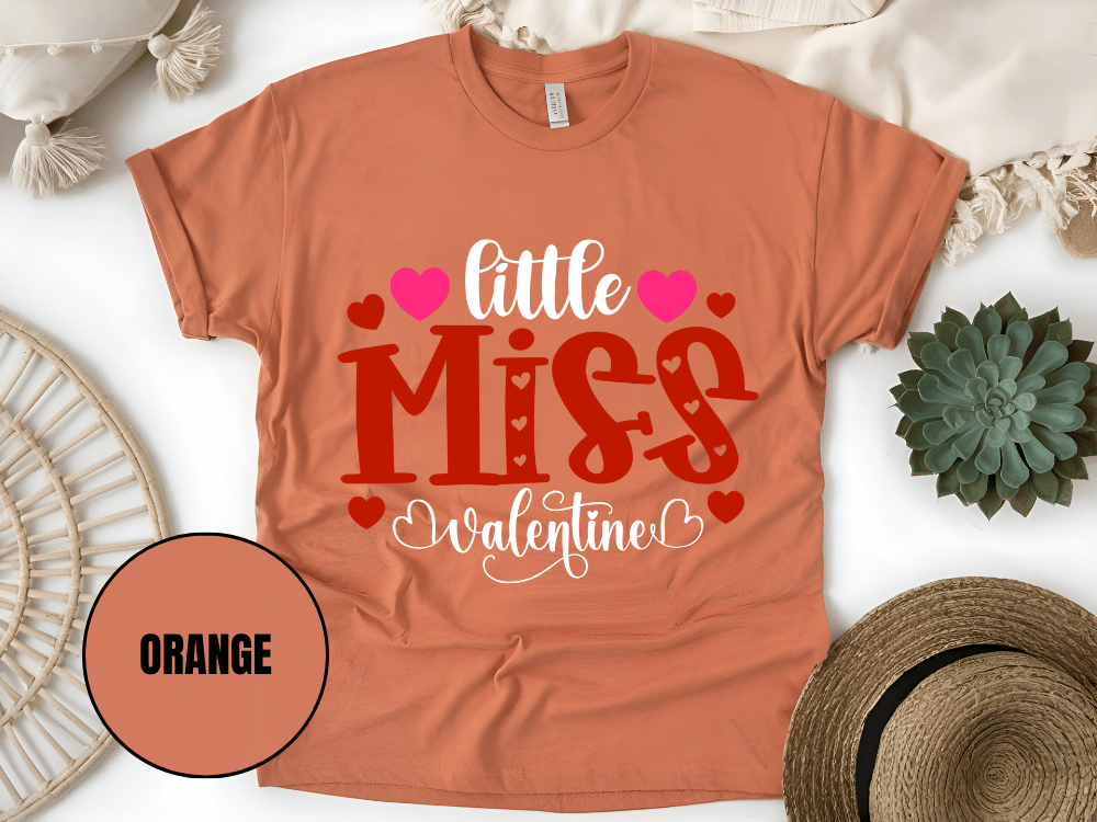 "Little Miss Valentine, Valentine's day" T-Shirt, (Gildan 5000) VD022
