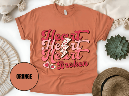 "Heart Heart Heart Broken, Valentine's Day" T-Shirt, (Gildan 5000) VD041