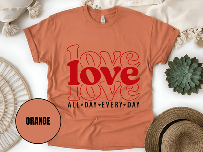 "Love Love Love, Valentine's Day" T-Shirt, (Gildan 5000) VD061
