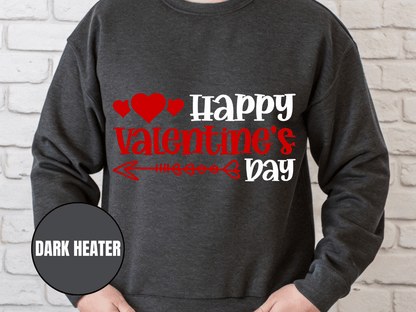 "Happy Valentine's Day" Valentine's Day Sweatshirt, (Gildan 18000) VD009