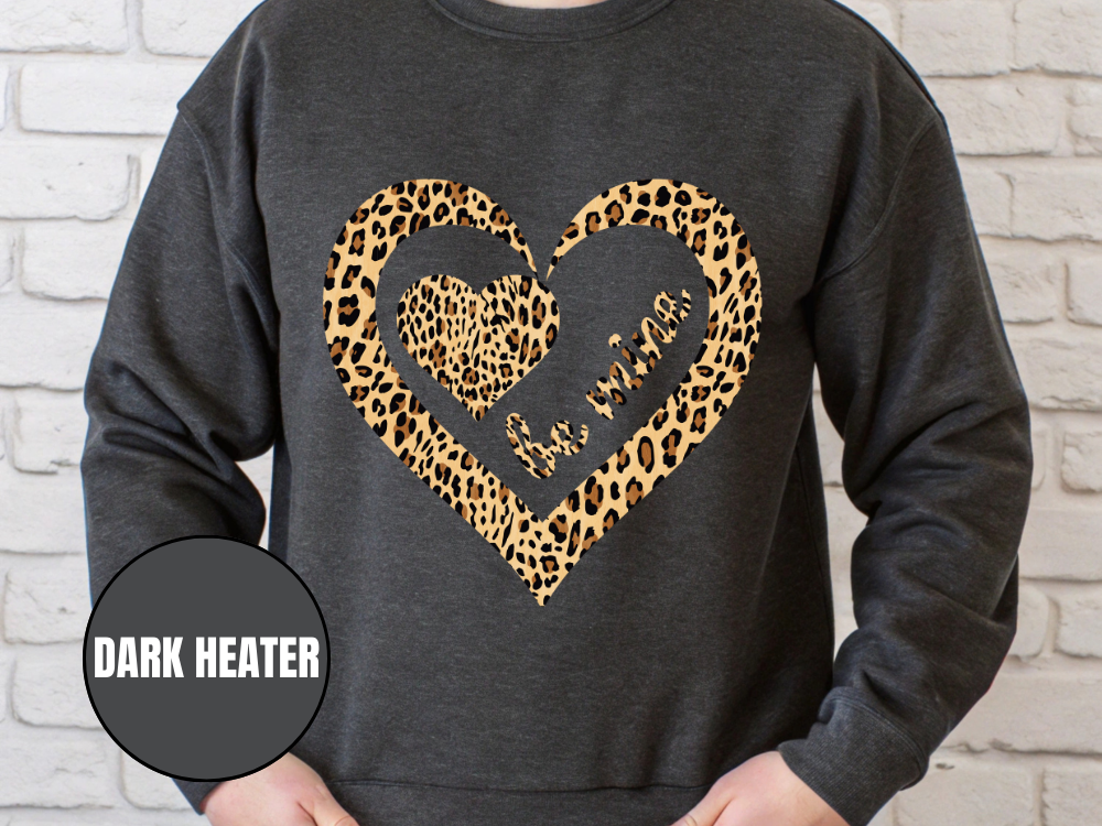 "Be Mine Leopard Design" Valentine's Day (Gildan 18000) VD067