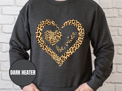 "Be Mine Leopard Design" Valentine's Day (Gildan 18000) VD067