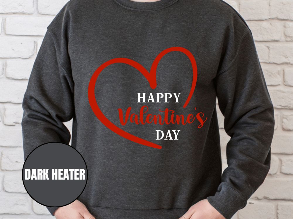 "Happy Valentine Days" Valentine's Day Sweatshirt, (Gildan 18000) VD019