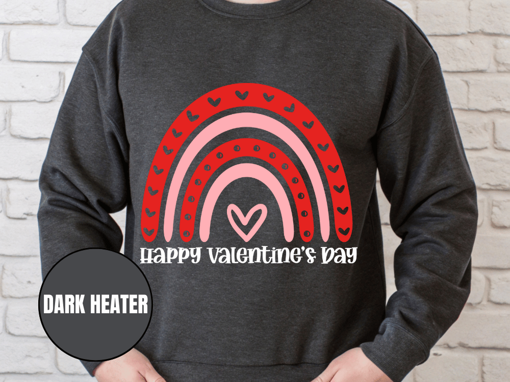 "Happy Valentine's Day" Valentine's Day Sweatshirt, (Gildan 18000) VD005
