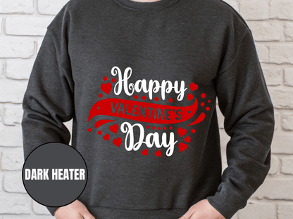 "Happy Valentine's Day" Valentine's Day Sweatshirt, (Gildan 18000) VD003