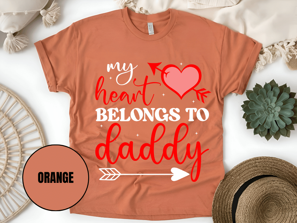 "My Heart Belongs to My Daddy, Valentine's Day" T-Shirt, (Gildan 5000) VD062
