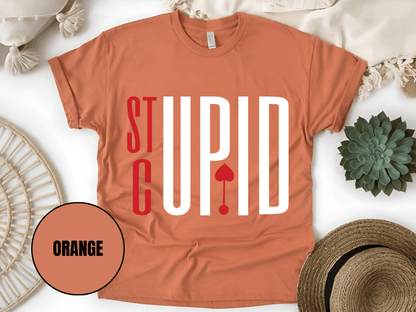 "Stupid Cupid, Valentine's Day" T-Shirt, (Gildan 5000) VD029