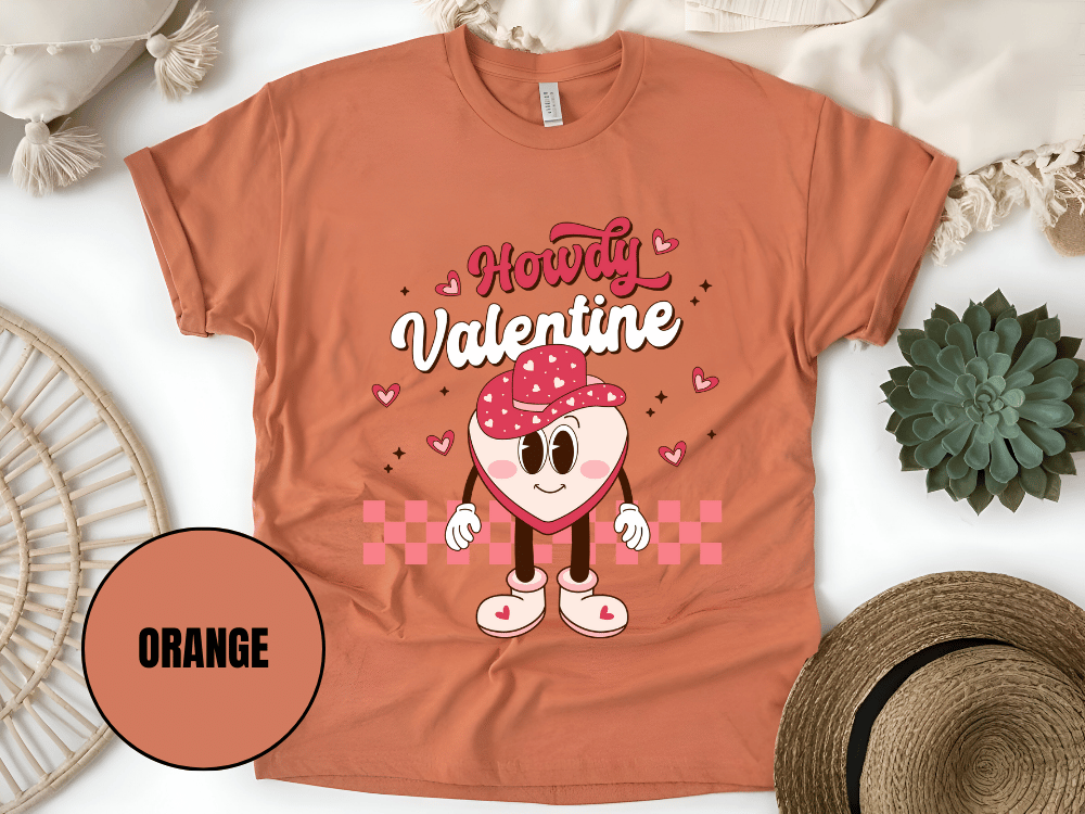 "Howdy Valentine, Valentine's Day" T-Shirt, (Gildan 5000) VD043