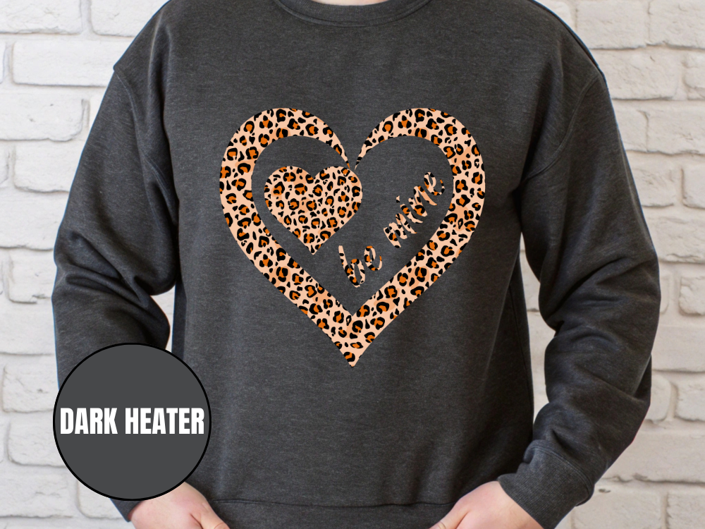 "Be Mine Leopard Design" Valentine's Day (Gildan 18000) VD066