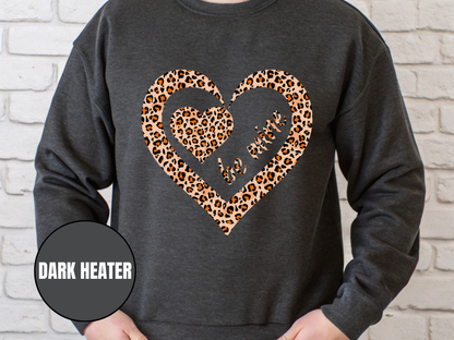 "Be Mine Leopard Design" Valentine's Day (Gildan 18000) VD066