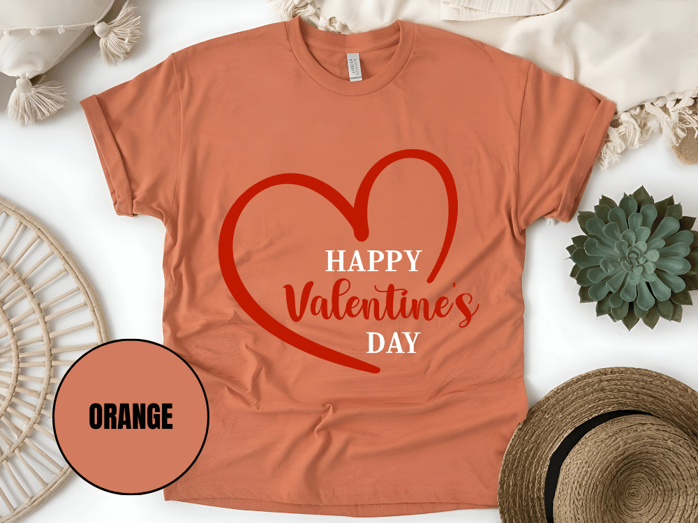"Happy Valentine's day" T-Shirt, (Gildan 5000) VD019