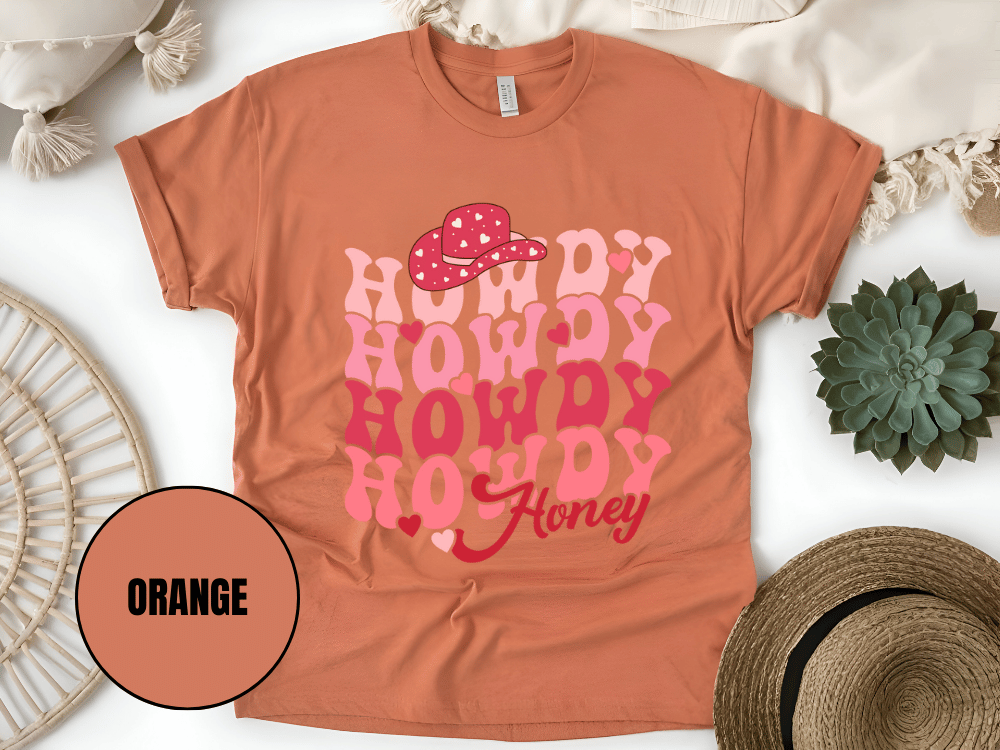 "Howdy Honey, Valentine's Day" T-Shirt, (Gildan 5000) VD042