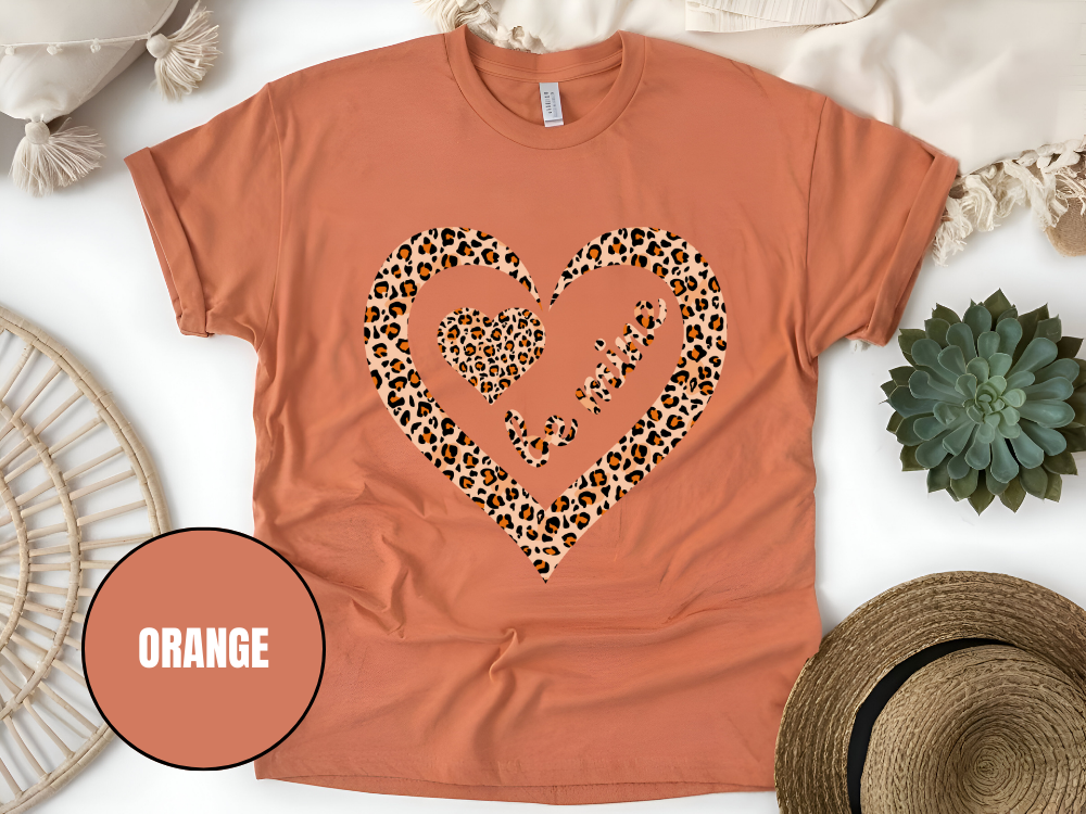 "Be Mine Leopard Design" T-Shirt, (Gildan 5000) VD065