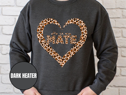 "He Is My Mate Leopard Design" Valentine's Day (Gildan 18000) VD069