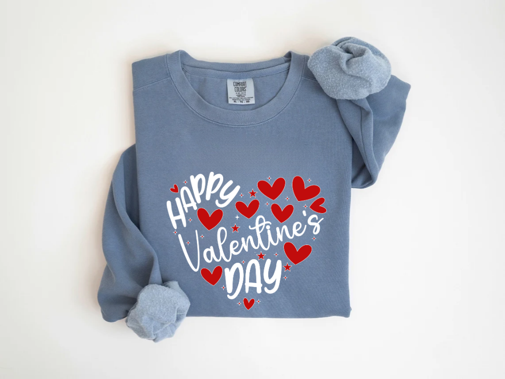 "Happy Valentine's Day" Valentine's Day (Comfort Color) VDS063